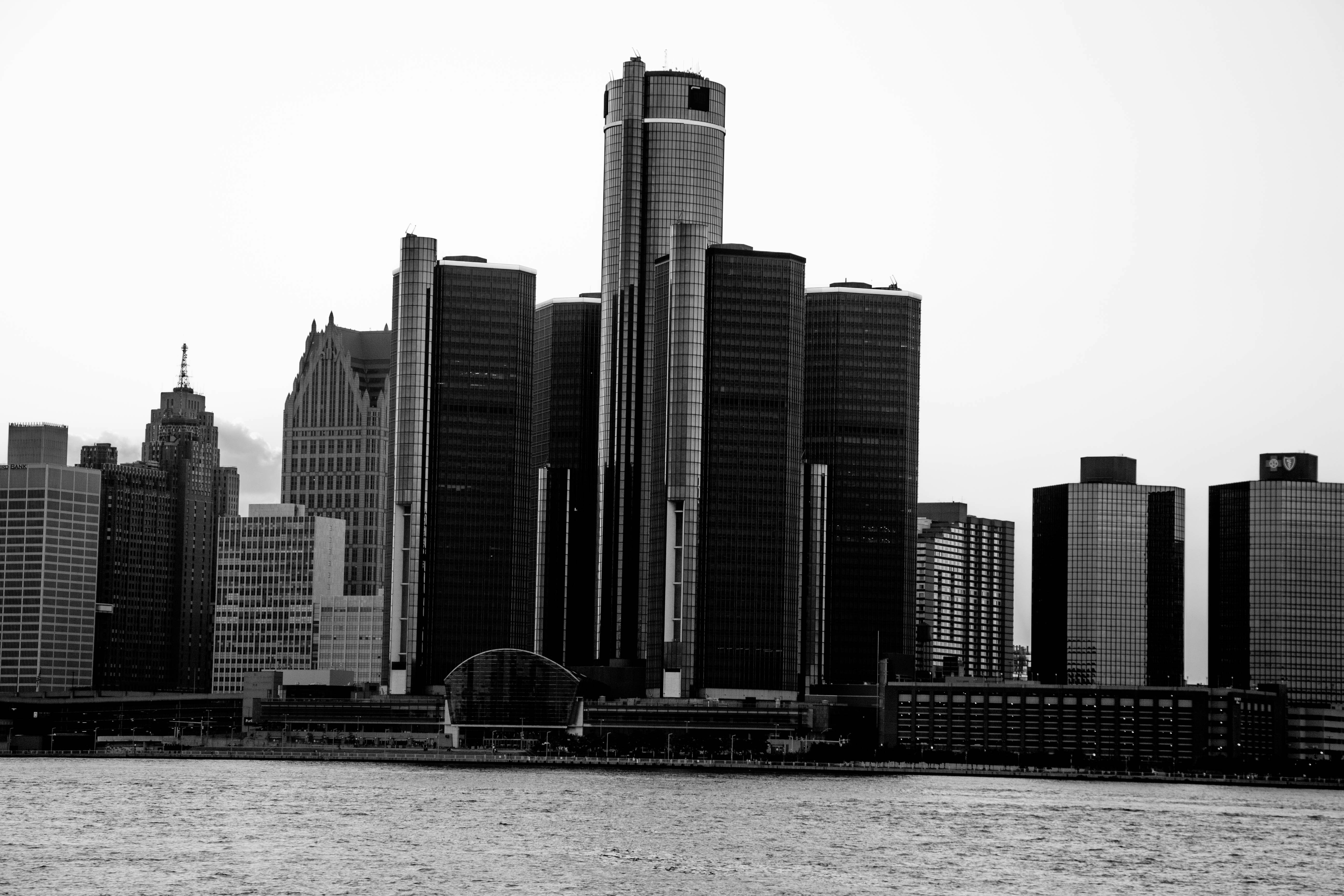 ALT= Debt Collection Agency in Detroit Michigan + Picture of downtown Detroit Mi + black and white picture
